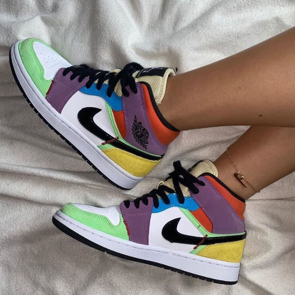 Multi-Color Custom Sneakers Air Jordan 1