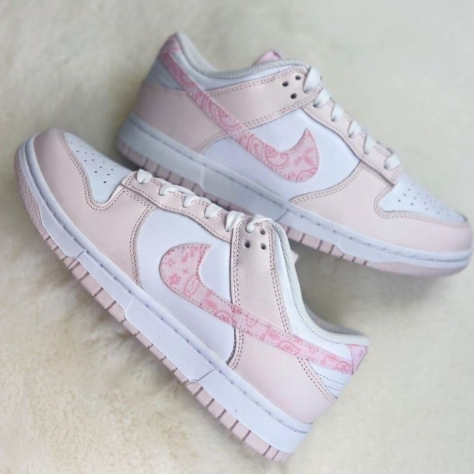 Paisley Pack Pink Sneakers Custom Dunk