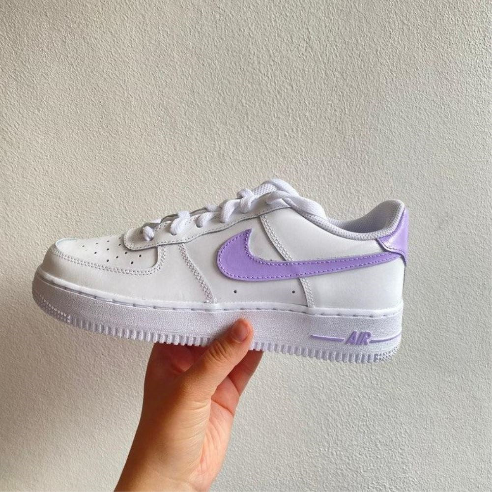 Purple Smooth Custom Sneakers Air Force 1