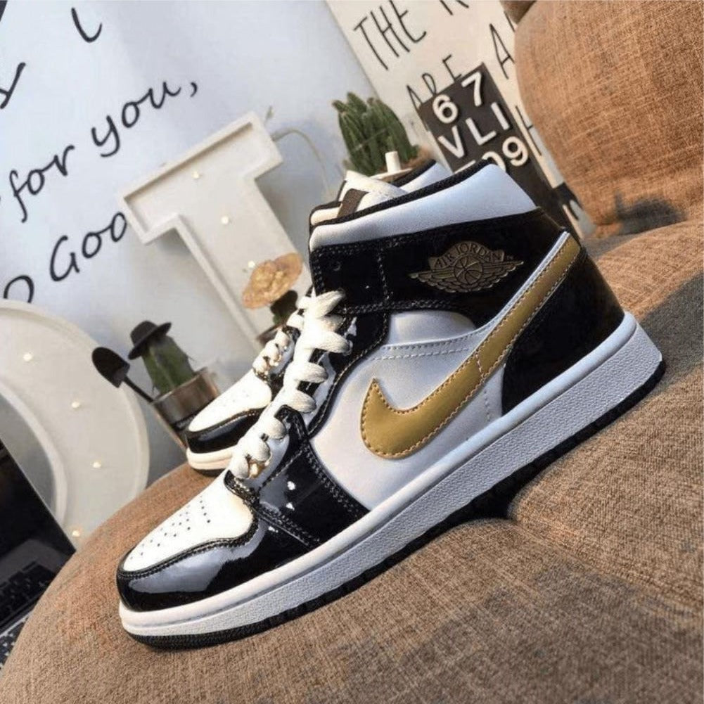 Golden Black Chill Sneakers Custom Air Jordan 1