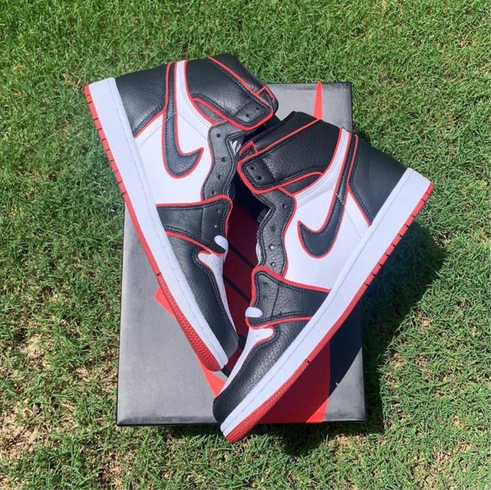 Red Line Sneakers Custom Air Jordan 1