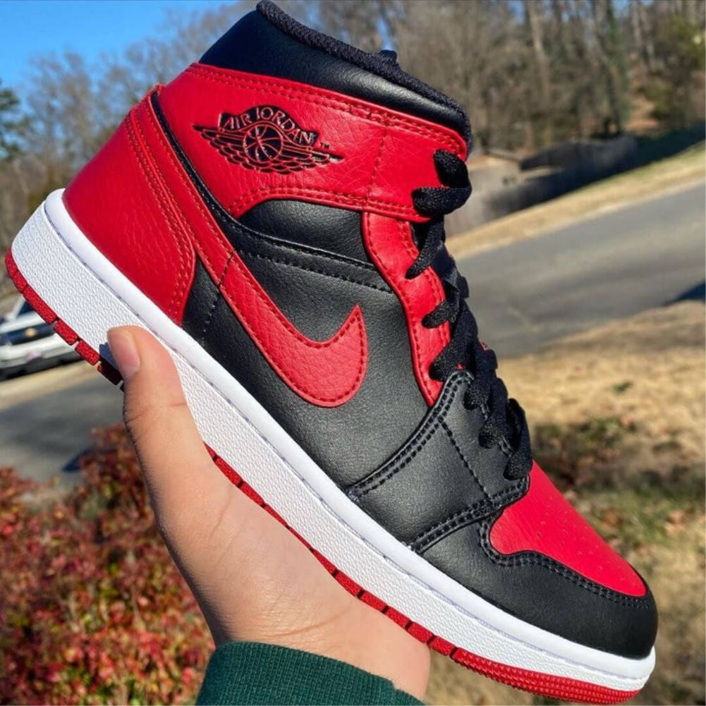 Black Red Banned Sneakers Custom Air Jordan 1