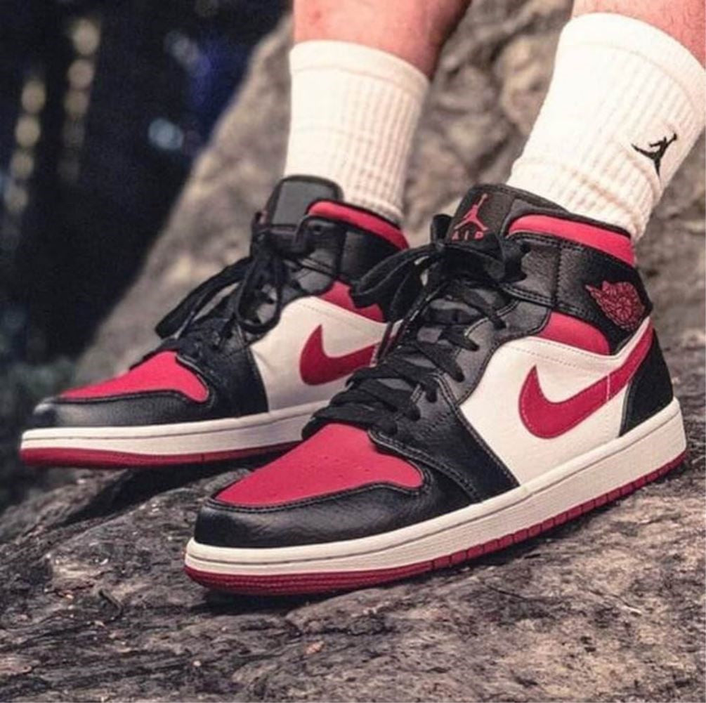 Red Black Sneakers Custom Air Jordan 1