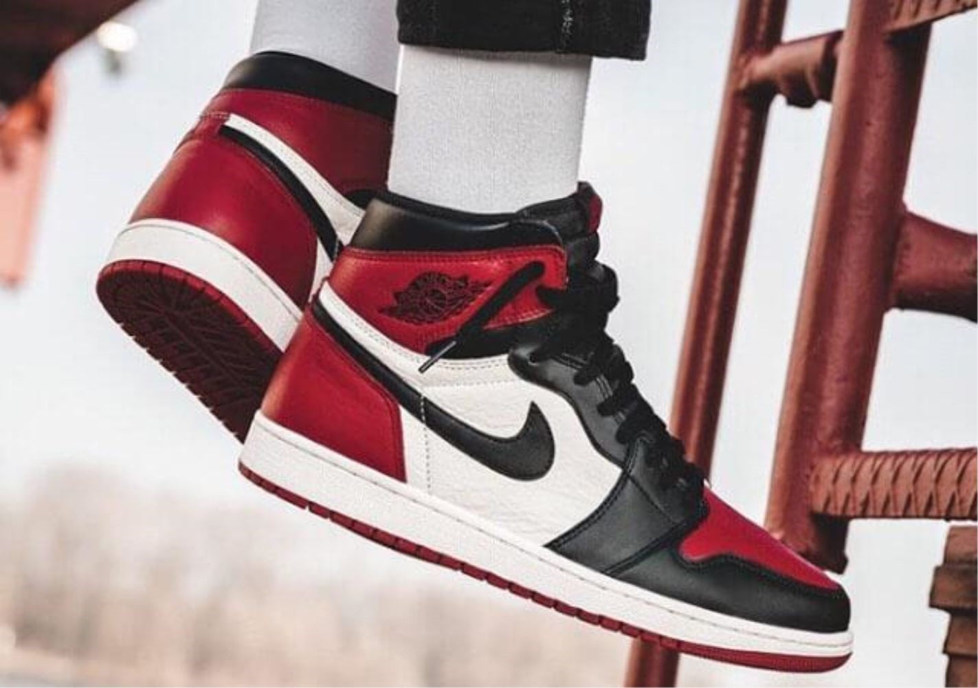 Red Black Sneakers Custom Air Jordan 1