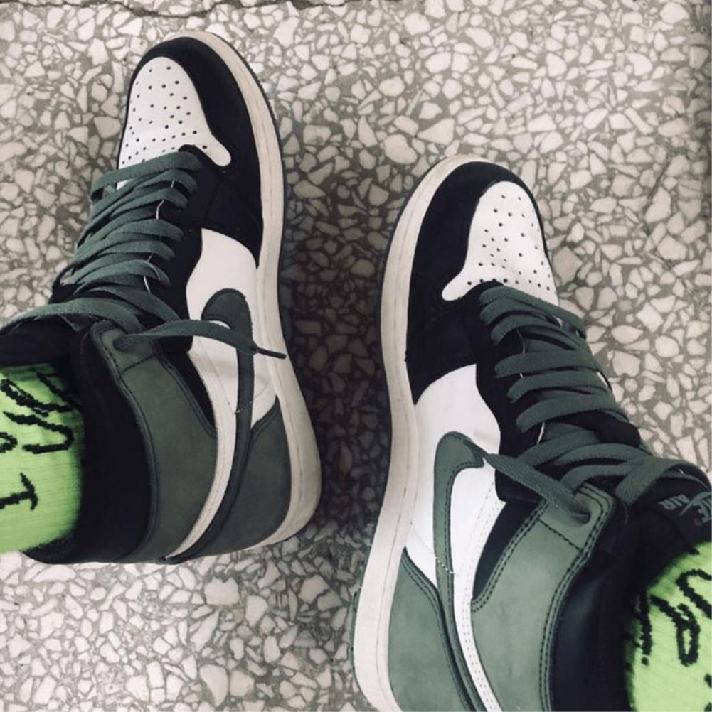 Dark Green Sneakers Custom Air Jordan 1