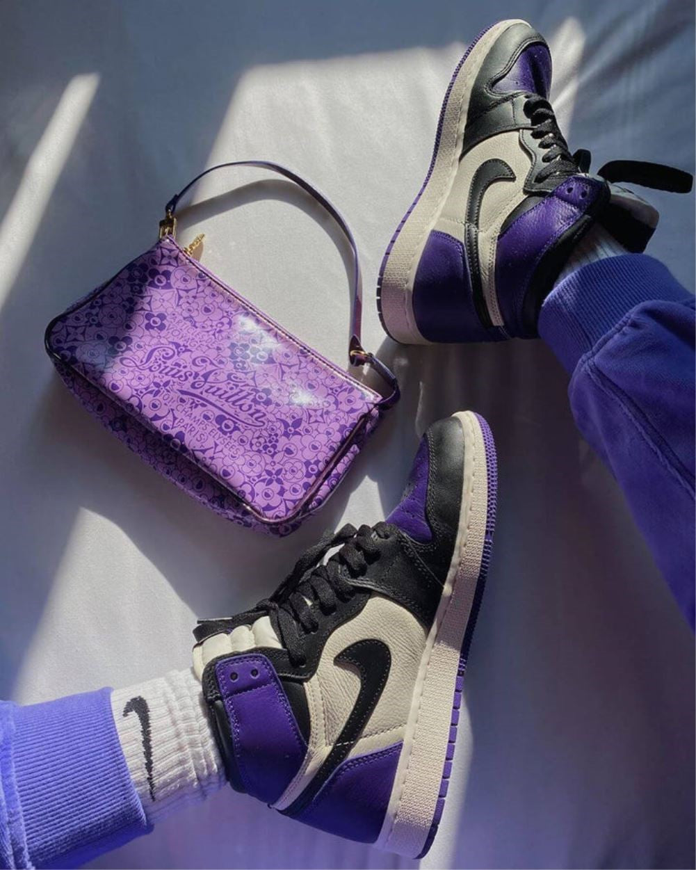 Purple Black Sneakers Custom Air Jordan 1