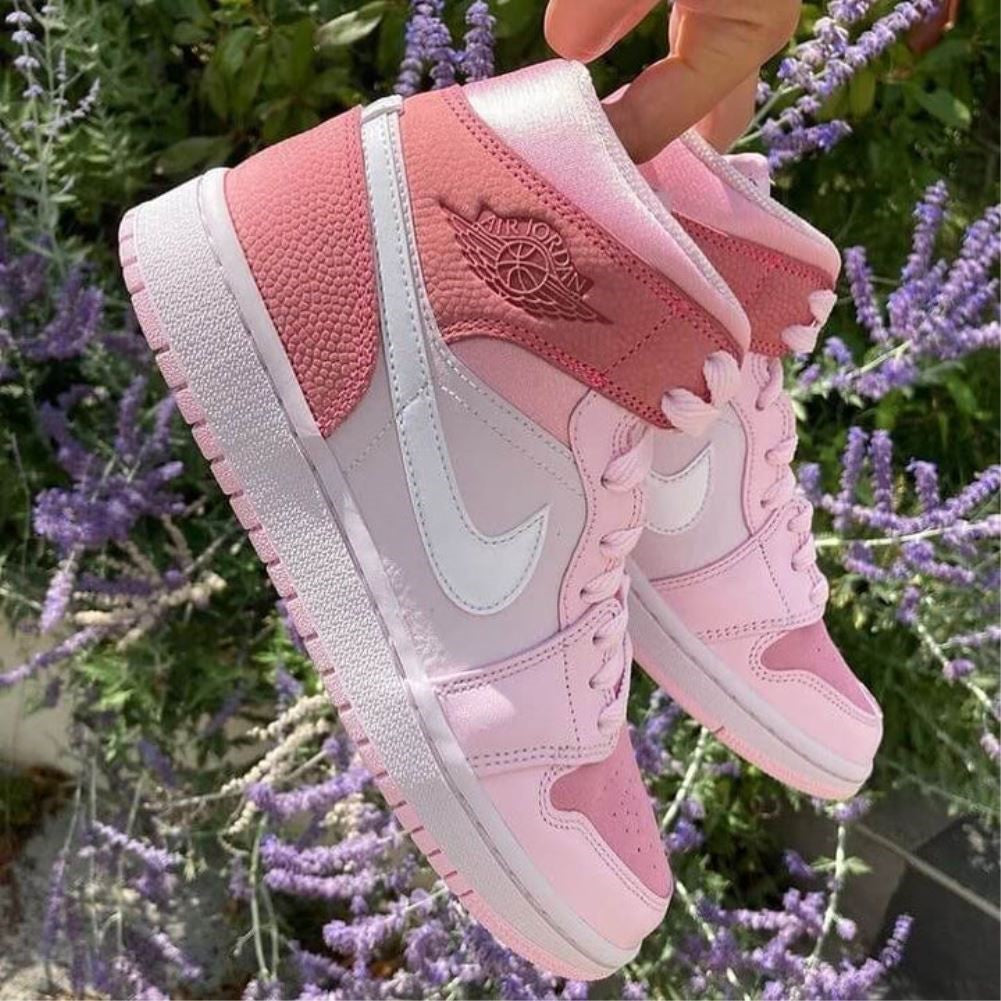 Digital Pink Sneakers Custom Air Jordan 1