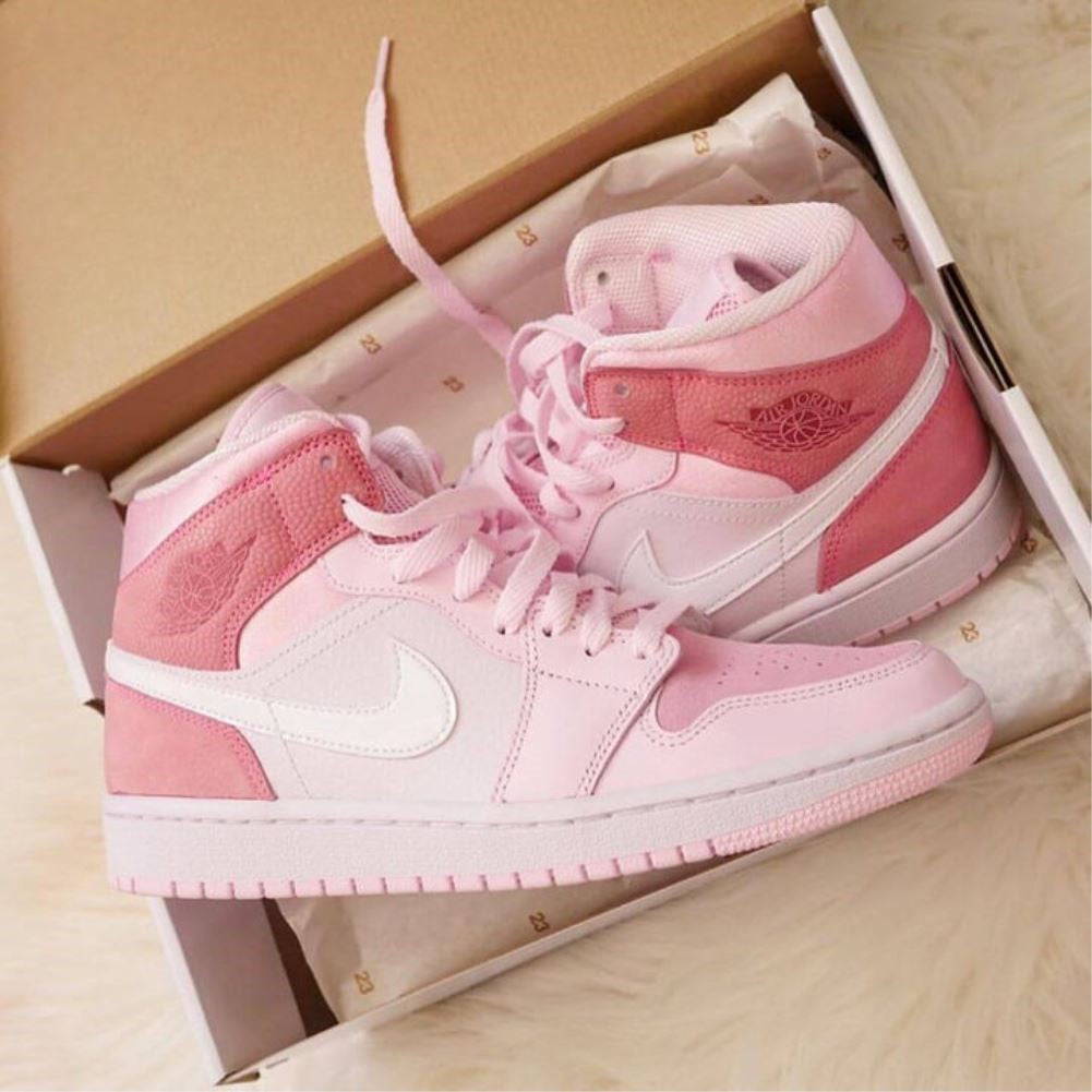 Digital Pink Sneakers Custom Air Jordan 1