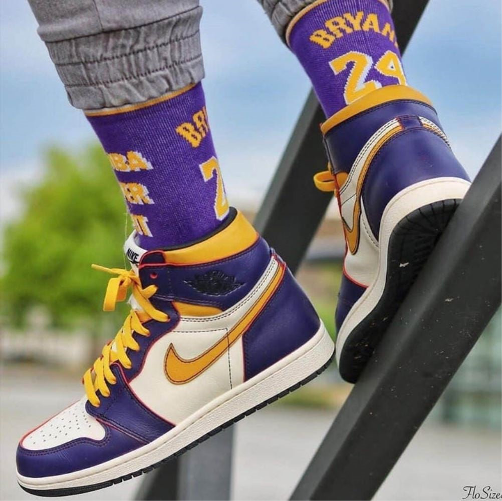 Purple Yellow Sneakers Custom Air Jordan 1