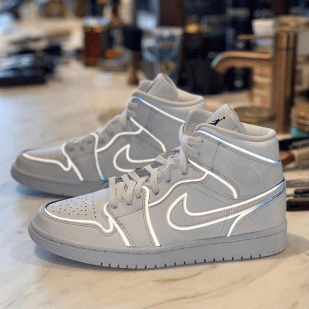 Reflective Lines Sneakers Custom Air Jordan 1