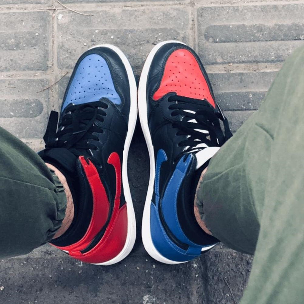 Blue Red Sneakers Custom Air Jordan 1