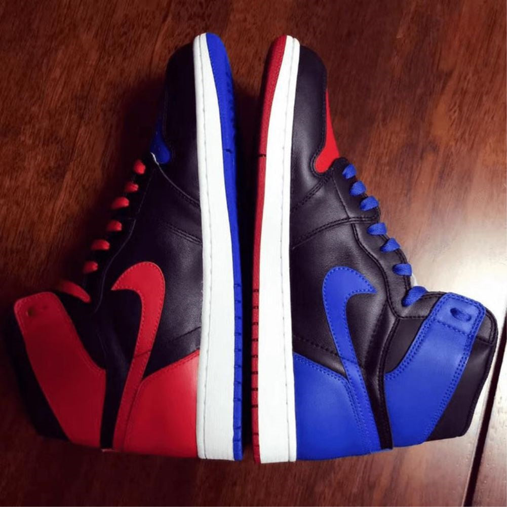 Blue Red Sneakers Custom Air Jordan 1