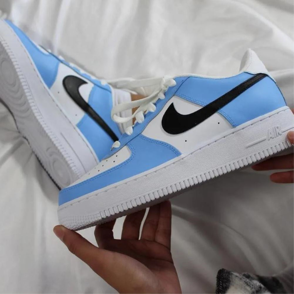 Blue Black Custom Sneakers Air Force 1