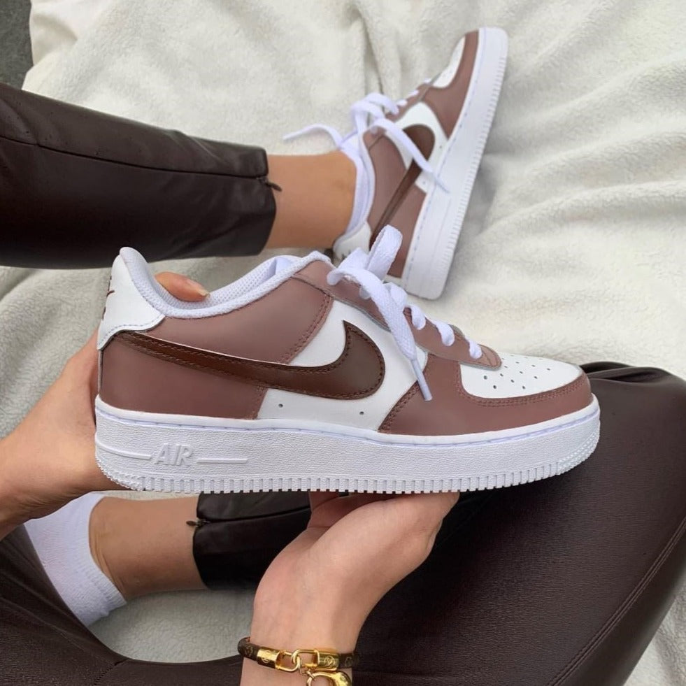 Mocha Brown Custom Sneakers Air Force 1