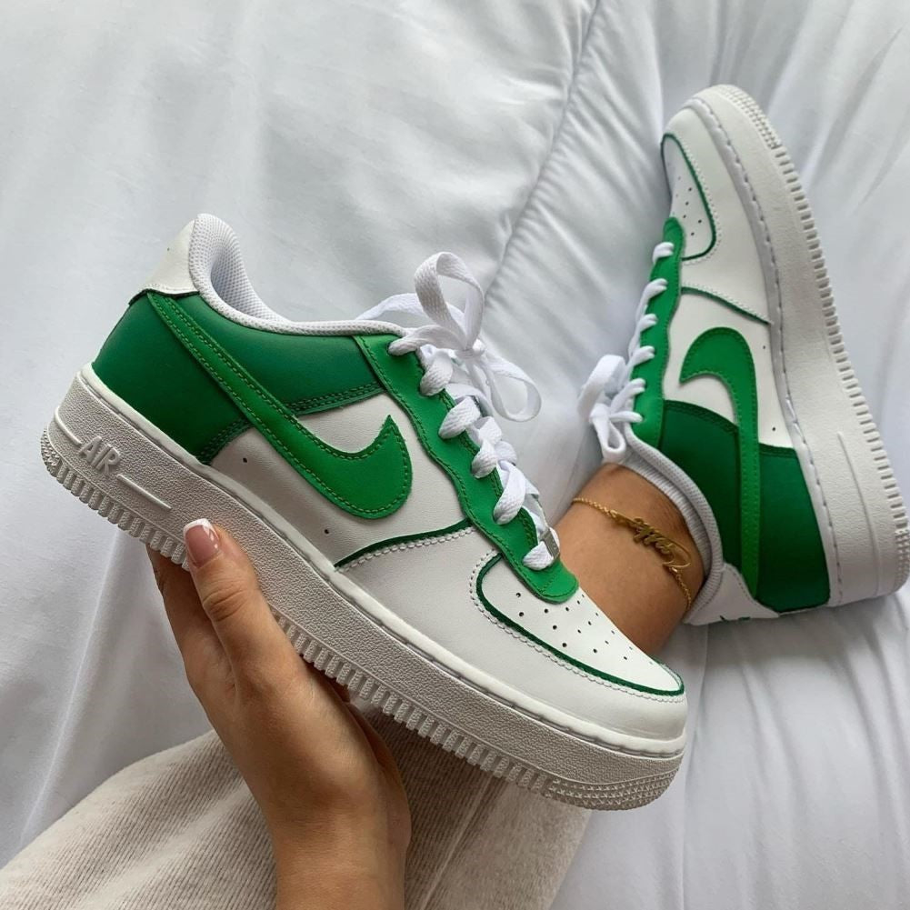 Green Line Custom Sneakers Air Force 1