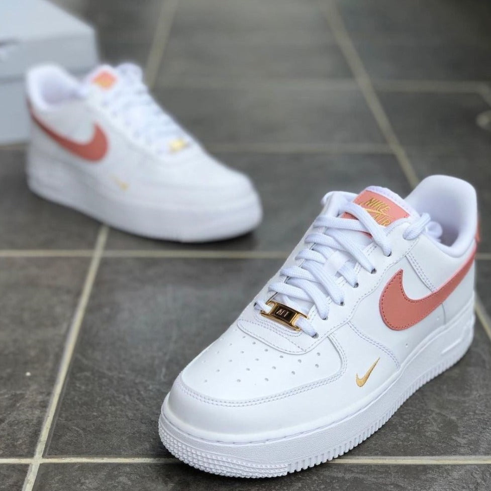 Pink Gold Sneakers Custom Air Force 1