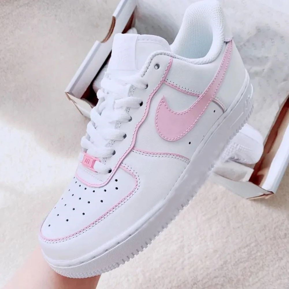 Soft Pink Line Custom Sneakers Air Force 1