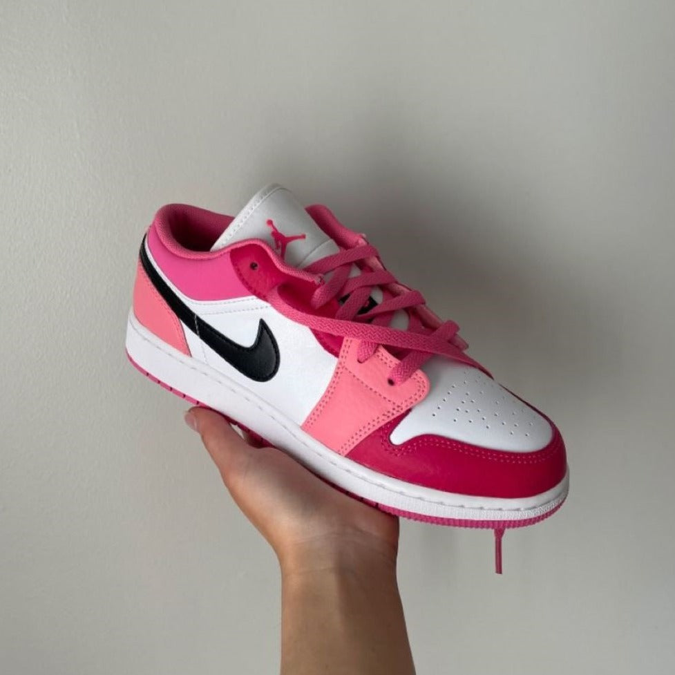 Pink Red Custom Sneakers Air Jordan 1 Low