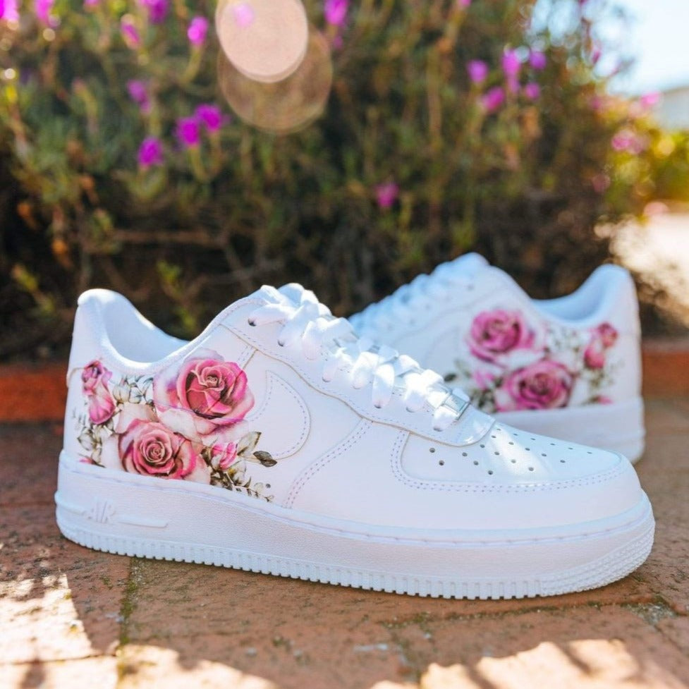 Pearl Pink Rose Custom Sneakers Air Force 1