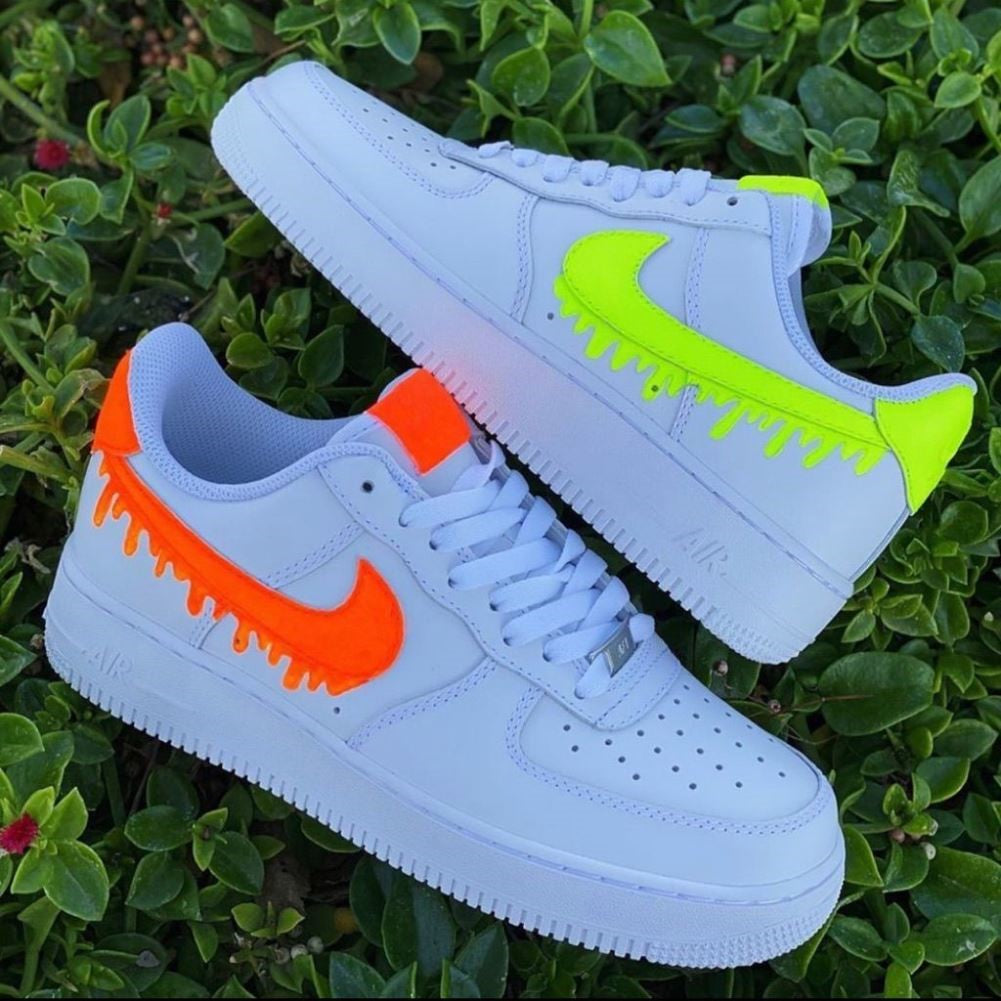 Neon Dripping Custom Sneakers Air Force 1