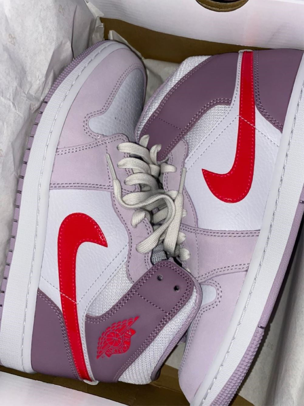 Pink Purple Custom Sneakers Air Jordan 1