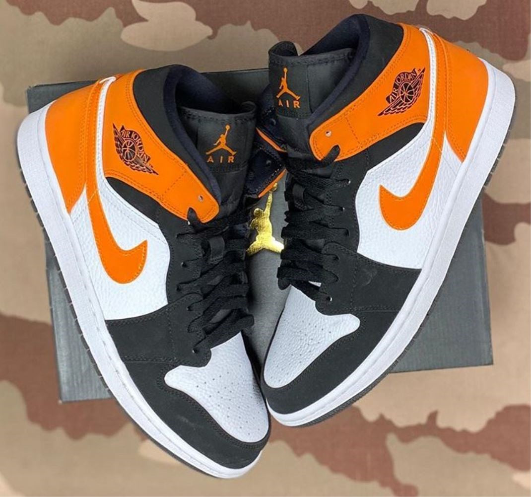 Orange Black Custom Sneakers Air Jordan 1