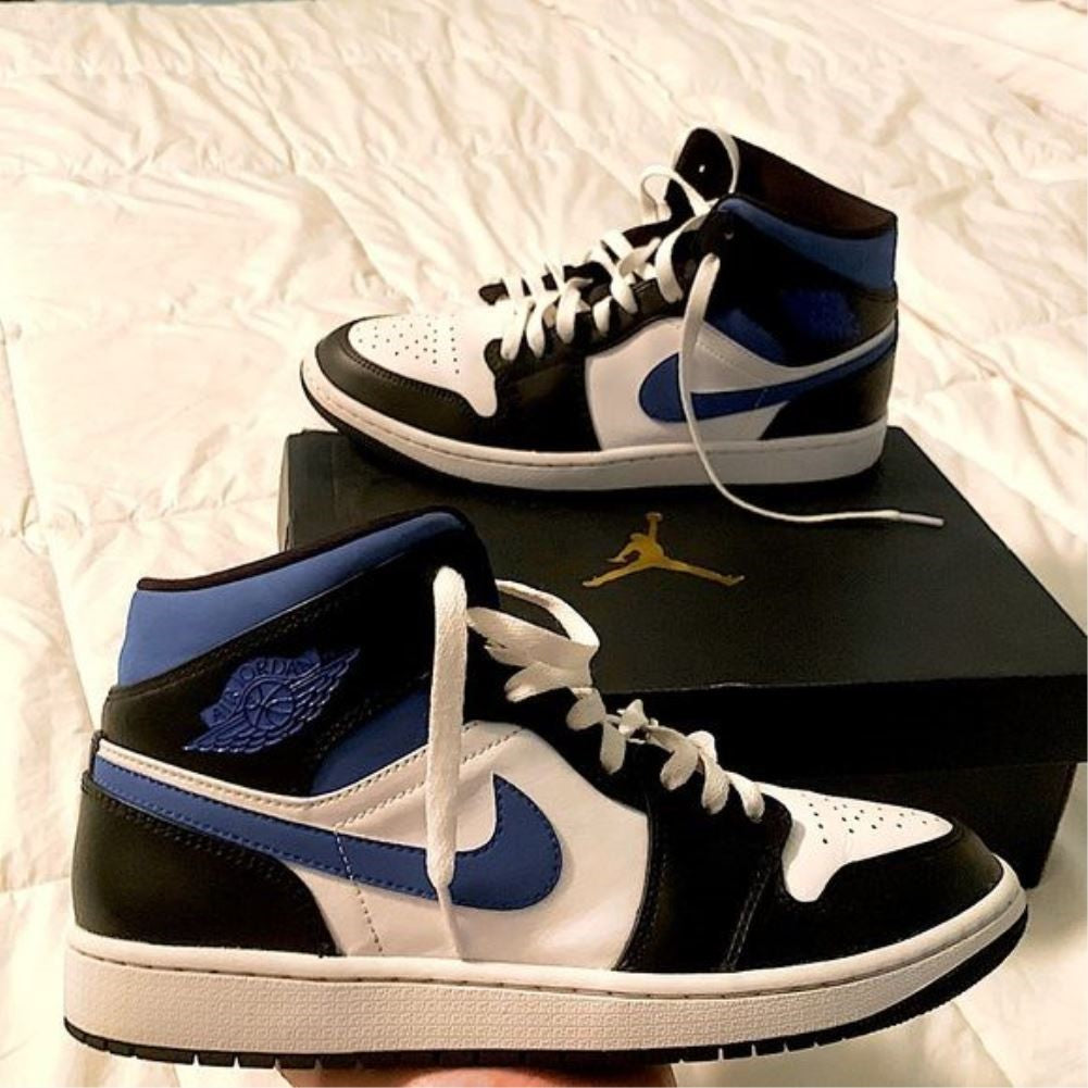 Velvet Blue Black Sneakers Custom Air Jordan 1