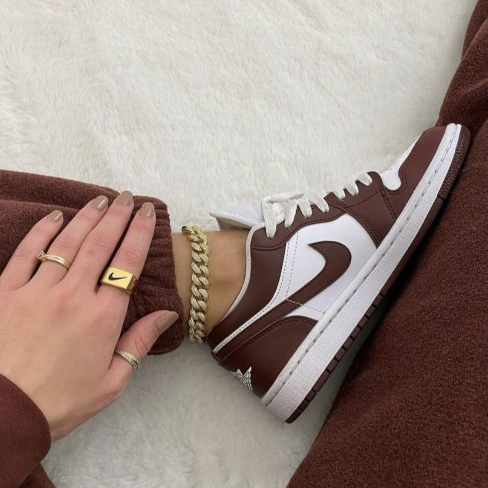 Dark Brown Sneakers Custom Air Jordan 1 Low