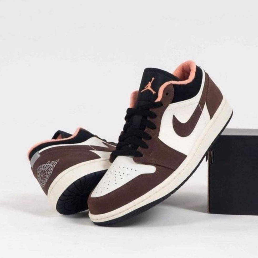 Brown Orange Custom Sneakers Air Jordan 1 Low