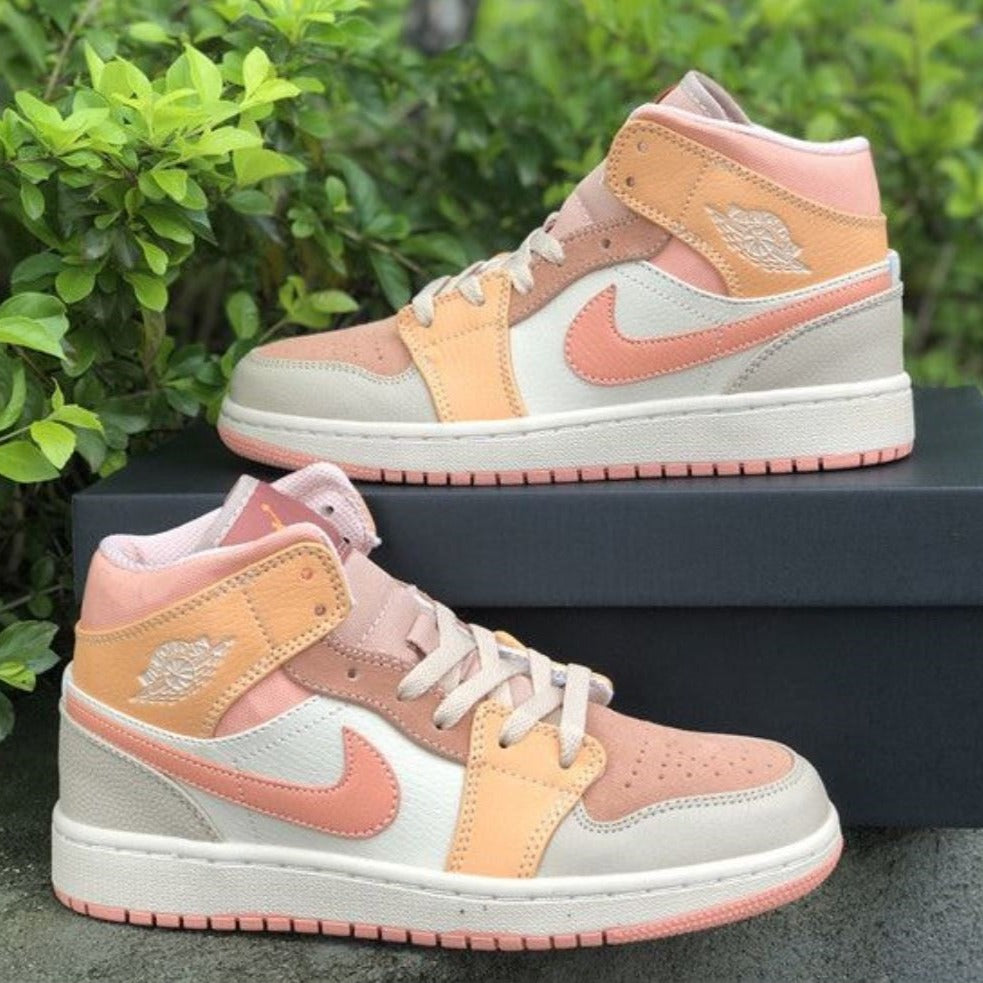 Orange Pink Sneakers Custom Air Jordan 1