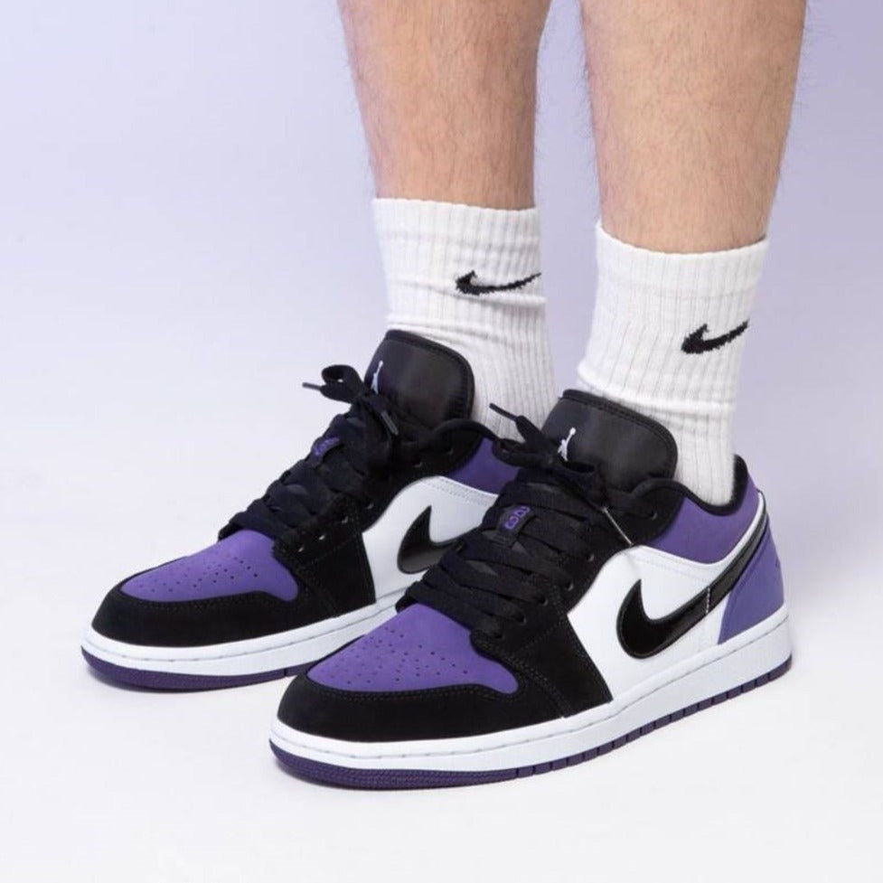 Purple Black Sneakers Custom Air Jordan 1 Low