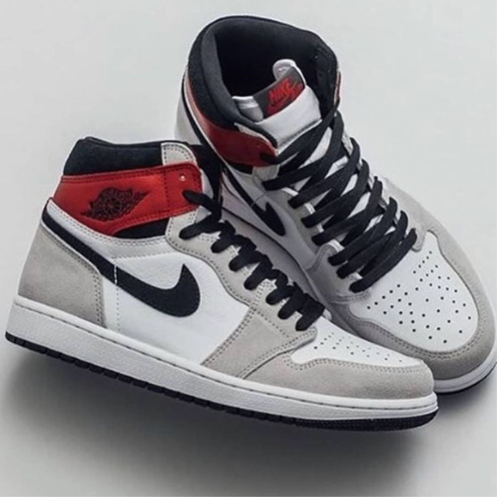 Grey Red Custom Sneakers Air Jordan 1