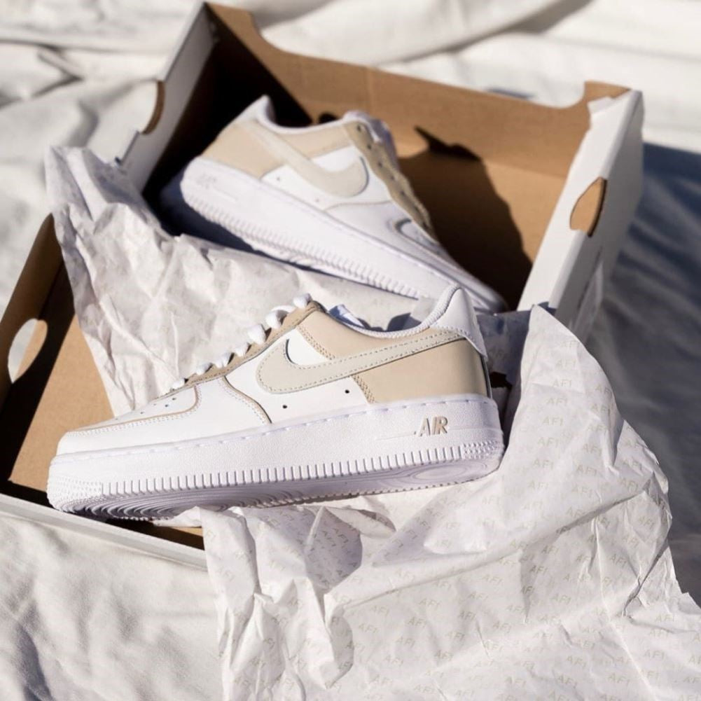 Soft Beige Custom Sneakers Air Force 1