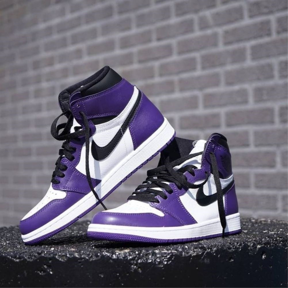 Purple Black Custom Sneakers Air Jordan 1 High