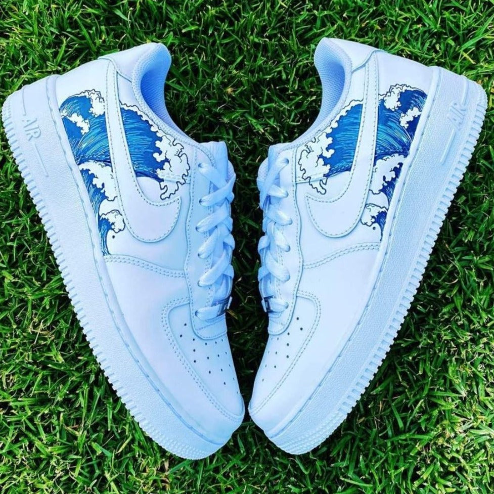 Cartoon Wave Custom Sneakers Air Force 1