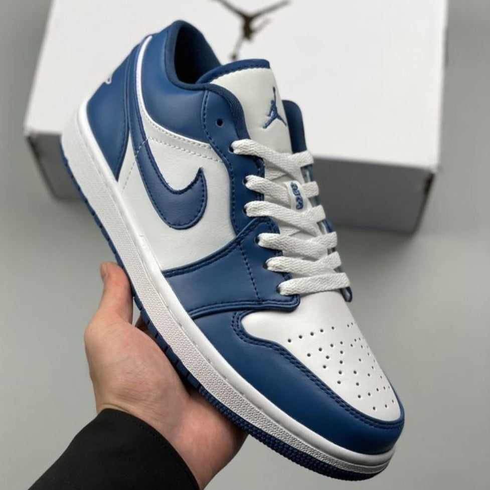 Navy Blue Custom Sneakers Air Jordan 1 Low