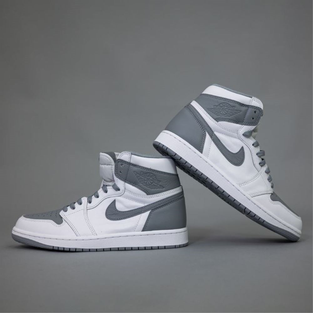 Grey White Custom Sneakers Air Jordan 1