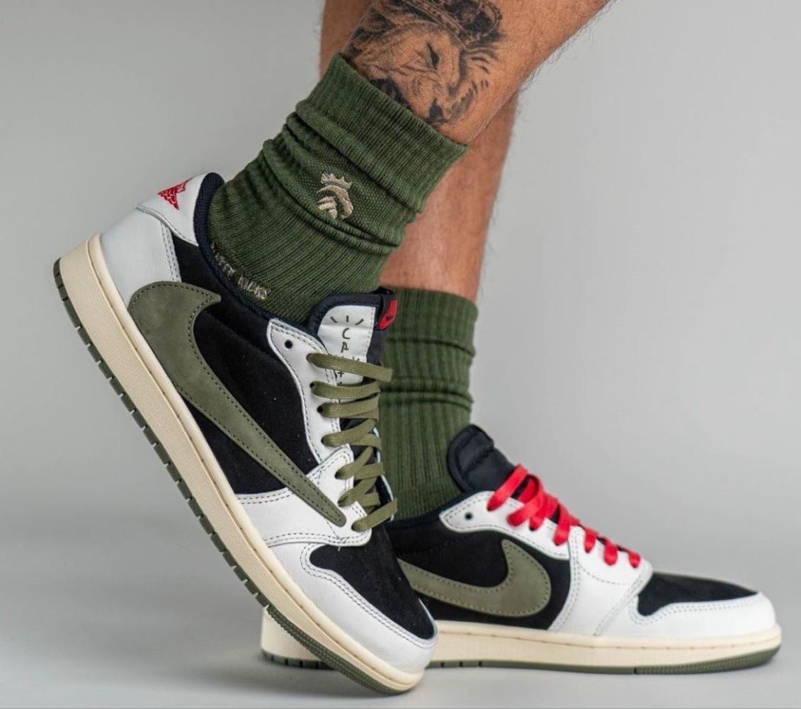 Travis Scott Olive Sneakers Custom Air Jordan 1