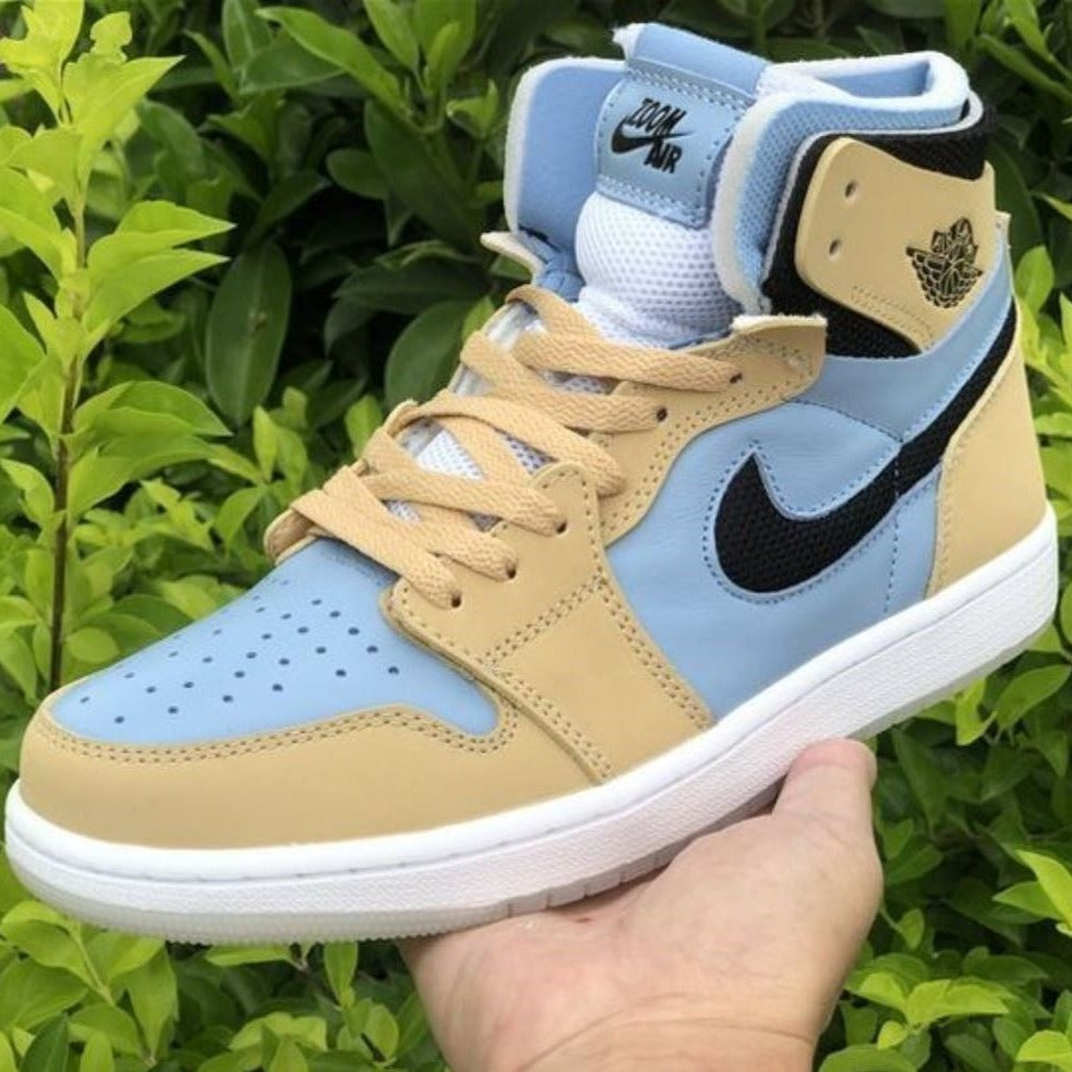 Brown Blue Sneakers Custom Air Jordan 1