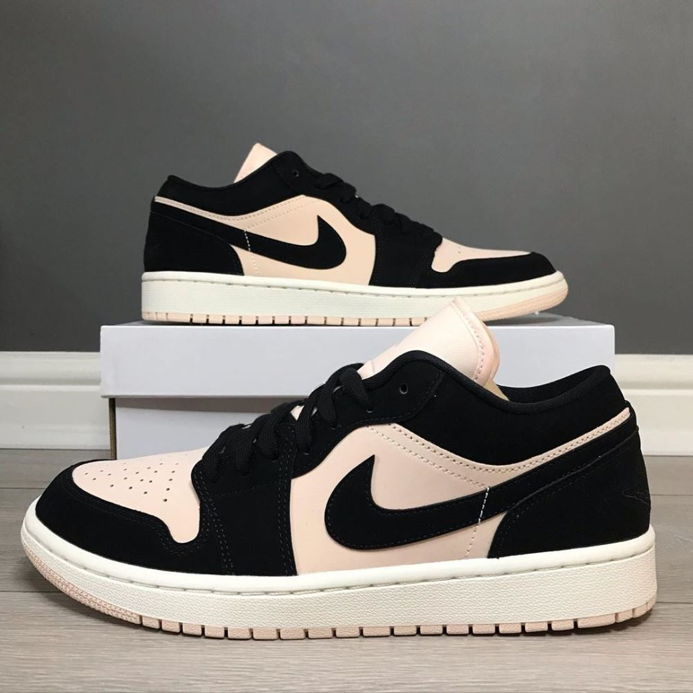 Velvet Black Pink Custom Sneakers Air Jordan 1 Low