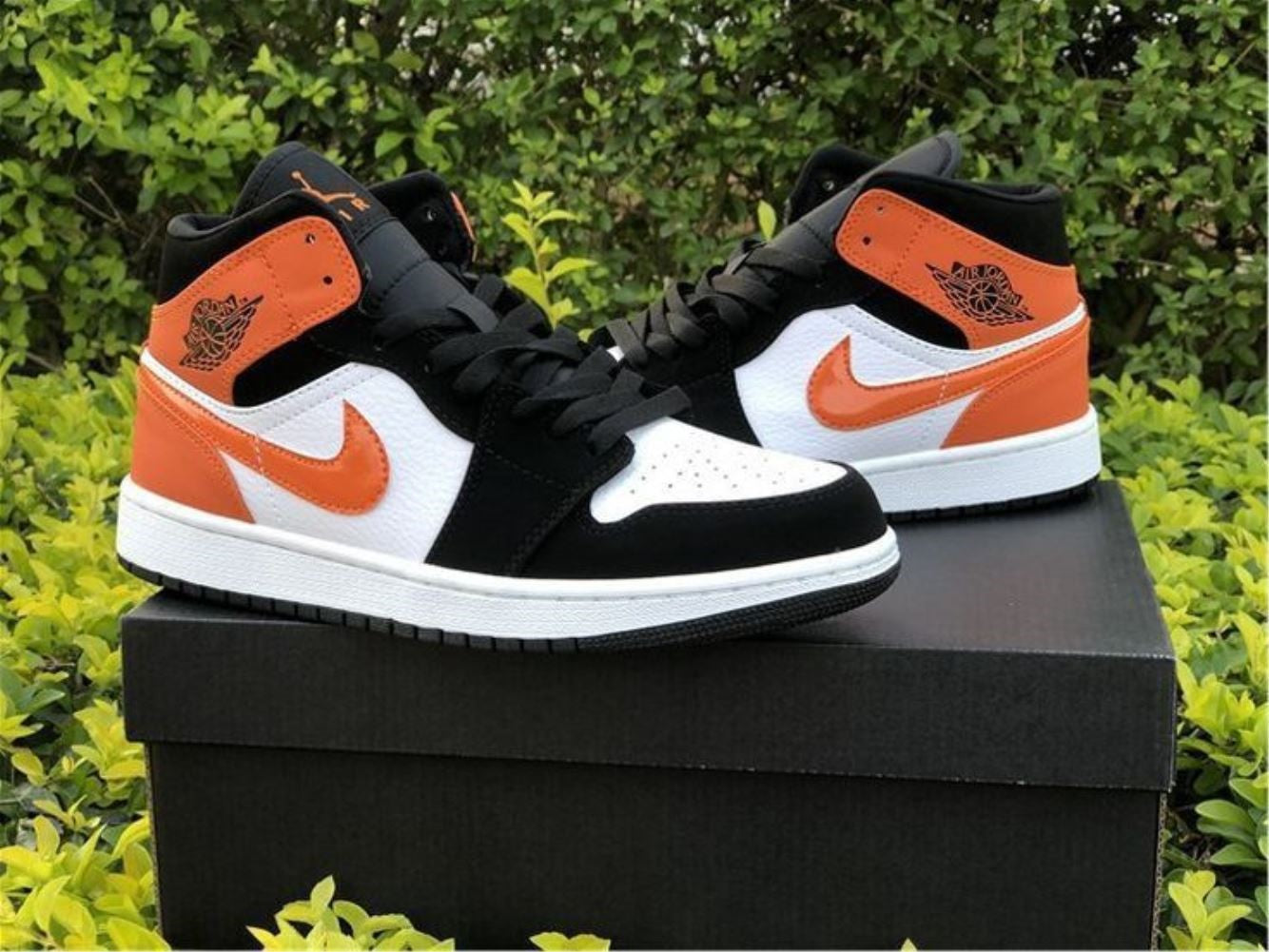 Orange Black Custom Sneakers Air Jordan 1