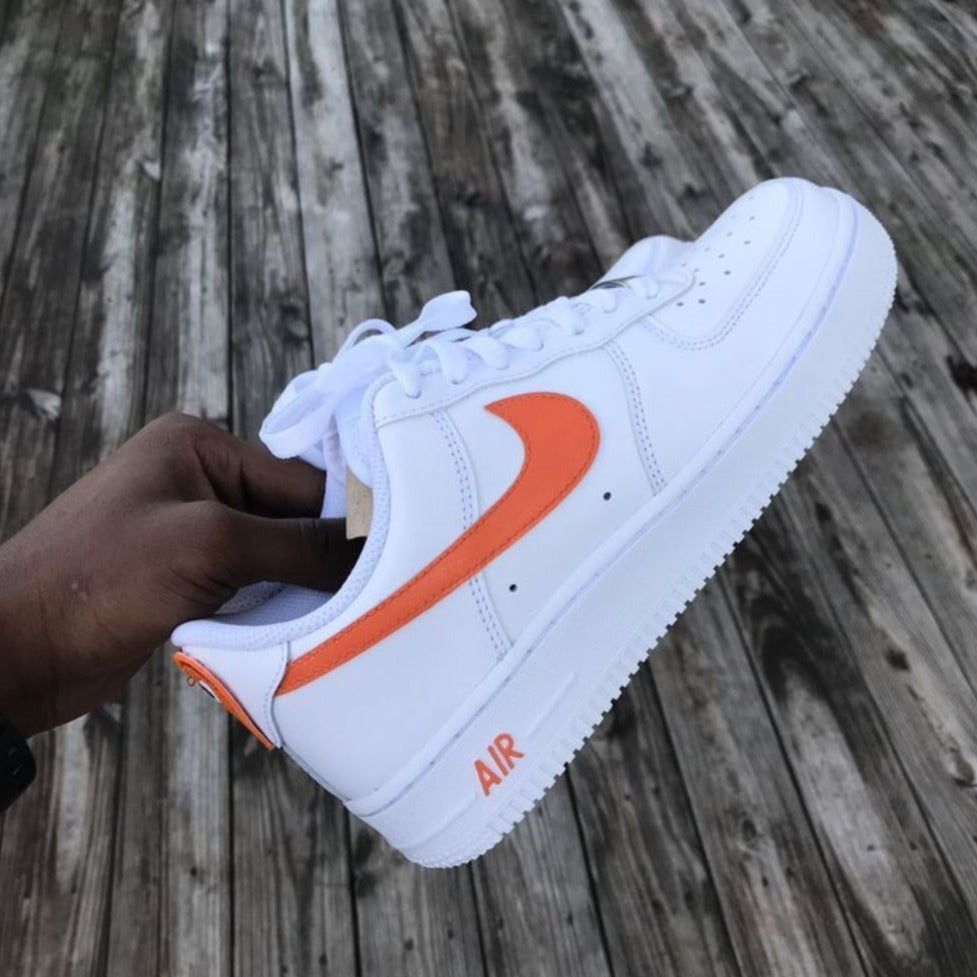 Orange Custom Sneakers Air Force 1