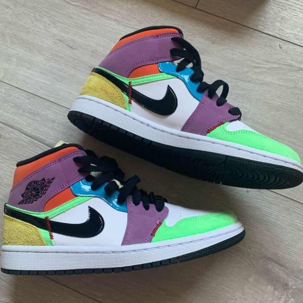 Multi-Color Custom Sneakers Air Jordan 1