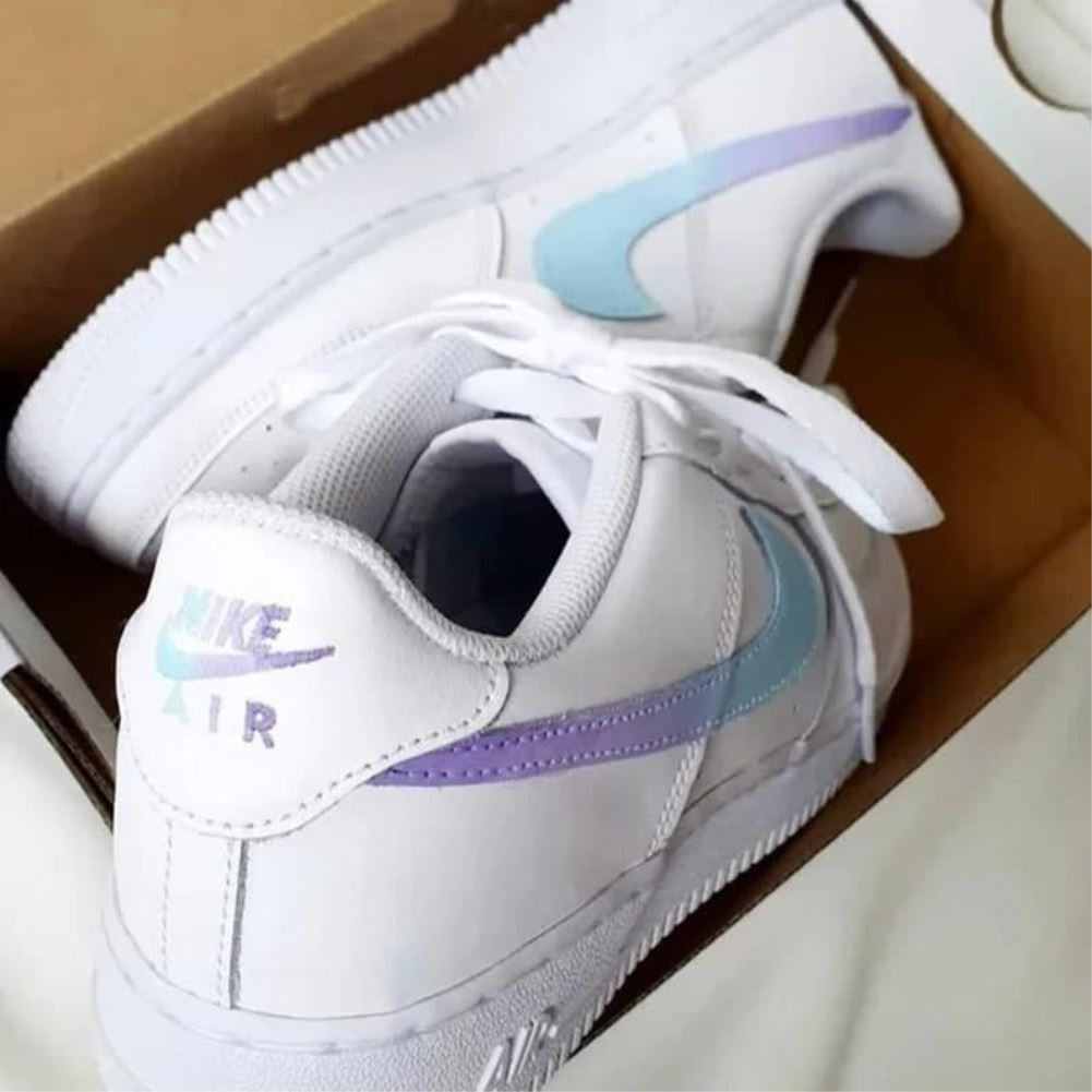 Blue-Purple Gradient Custom Sneakers Air Force 1