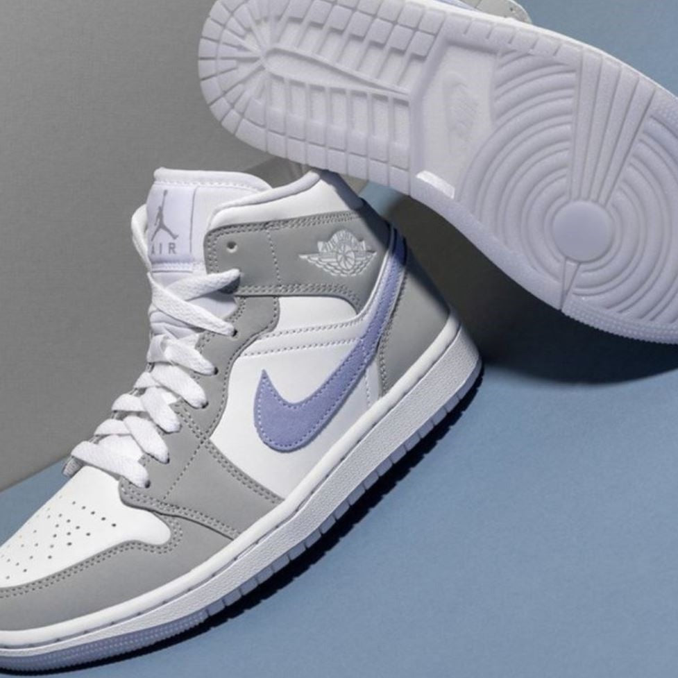 Wolf Grey Aluminum Sneakers Custom Air Jordan 1