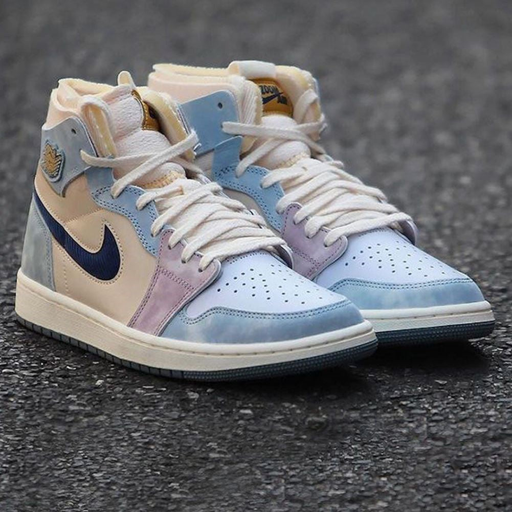 Denim Blue Purple Custom Sneakers Air Jordan 1