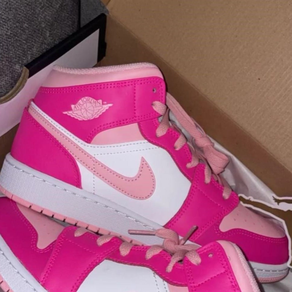 Fierce Pink Sneakers Custom Air Jordan 1