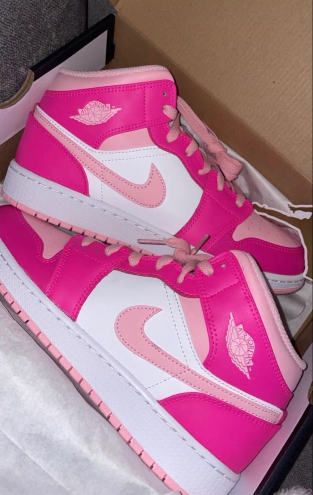 Fierce Pink Sneakers Custom Air Jordan 1