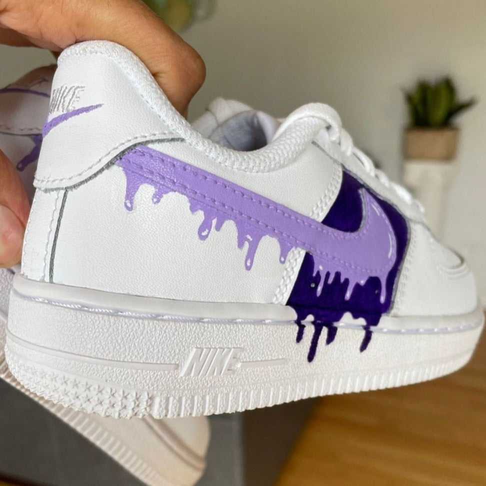 Purple Dripping Custom Sneakers Air Force 1