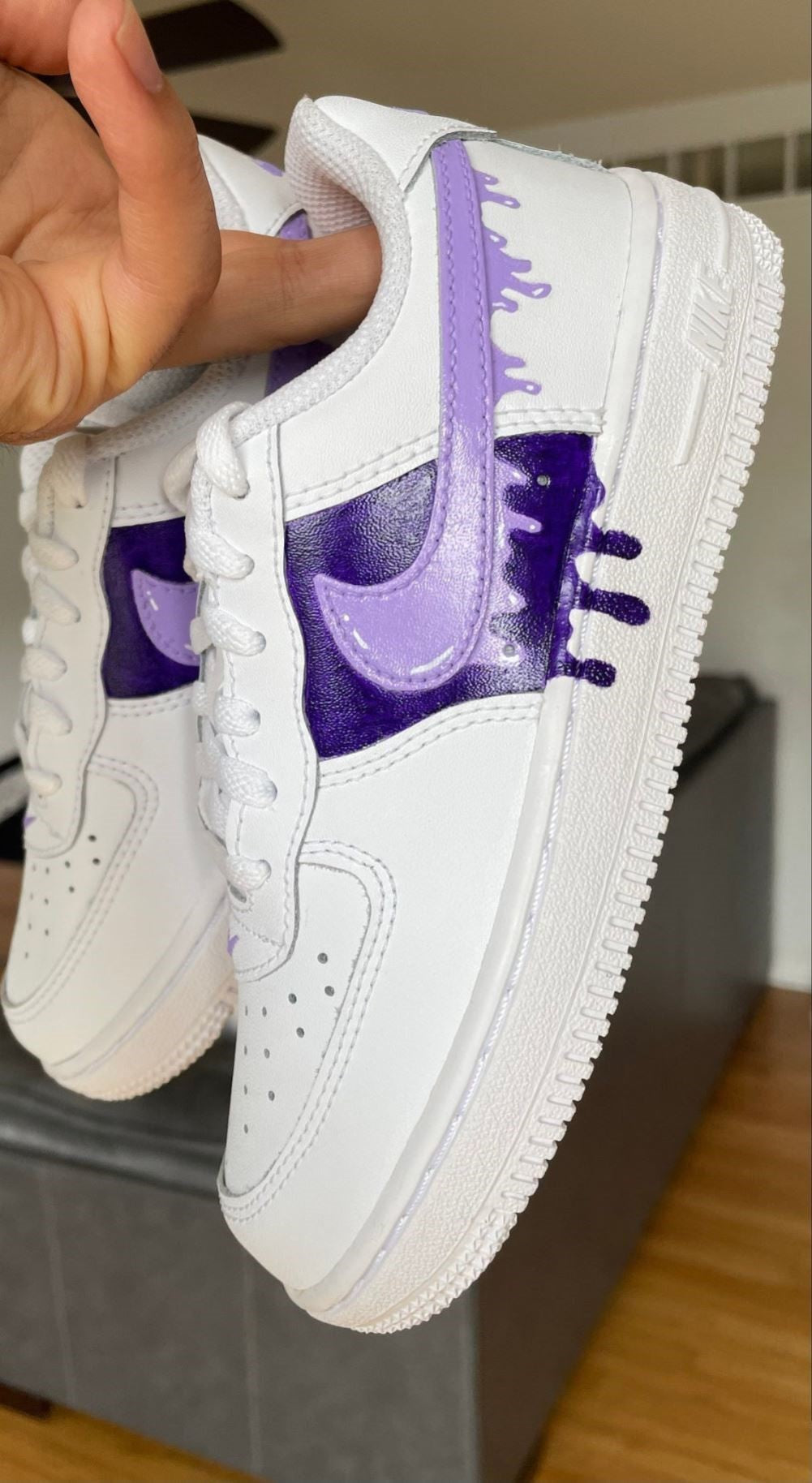 Purple Dripping Custom Sneakers Air Force 1